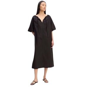 NWT EVERLANE THE SUPIMA PUFF Sleeve Dress size XS Elegant Black Women's Maxi